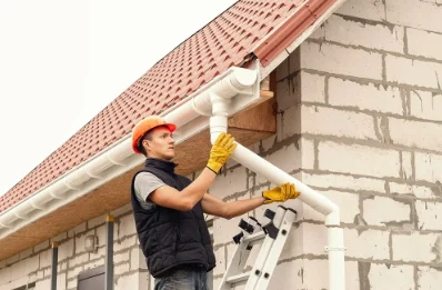 Pose et remplacement de gouttières à Barre